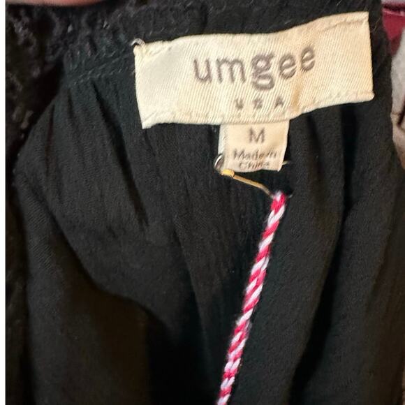 NWT Umgee Black Crocheted Top Boho Tunic Dress Size M - Picture 7 of 7